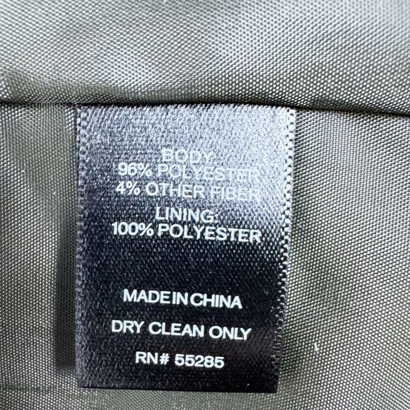 NWOT Express Military Double Breasted Pea Coat Jacket Olive Green Red Large - Picture 7 of 8